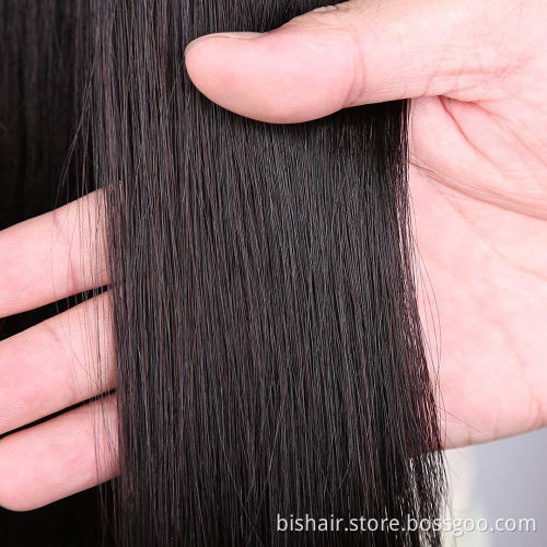 Wholesale short bob soft straight hair T mesh split style 100% natural Brazilian remy real wig black women pre-closed plucking